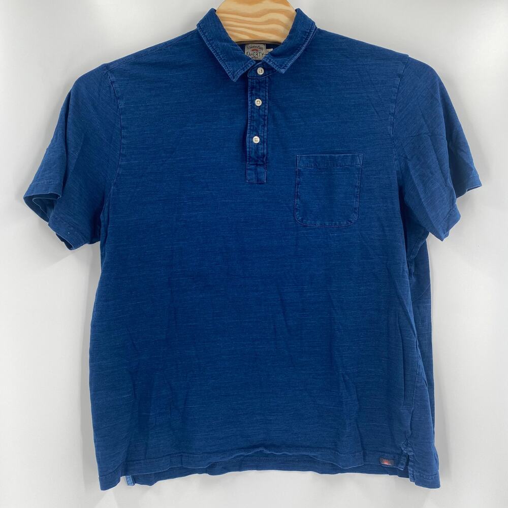 Faherty Blue Polo Shirt - Picture 4 of 5